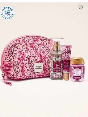 Vera Bradley Pink Paisley Floral Cosmetic Bag